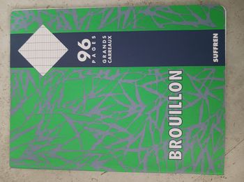 cahier de brouillon 96 pages grands carreaux Suffren