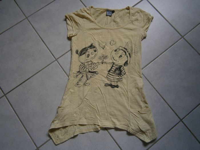 Chemise de nuit MC jaune Taille 36