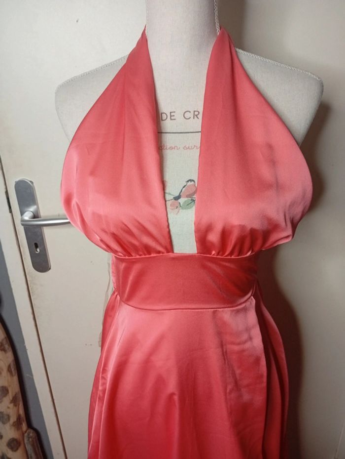 Magnifique robe longue satiné porte feuille taille unique Insta Girl - photo numéro 4