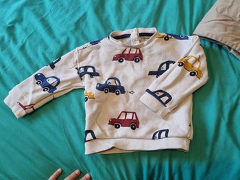 Pull motif voiture 18 mois