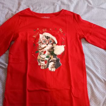 Thee shirt Noël manches longues fille