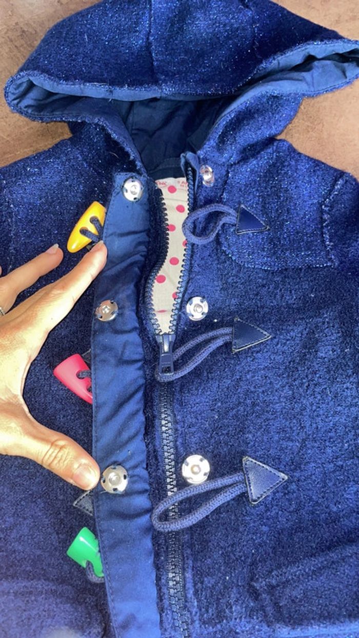 Manteau en laine 2/3ans dpam - photo numéro 3
