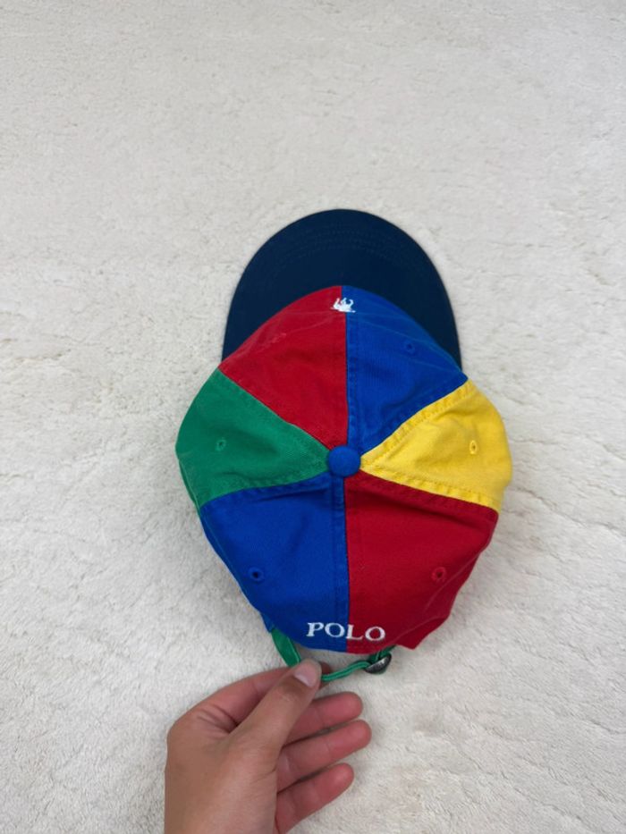 Casquette Ralph Lauren Multicolore Logo Brodé Neuve - photo numéro 6
