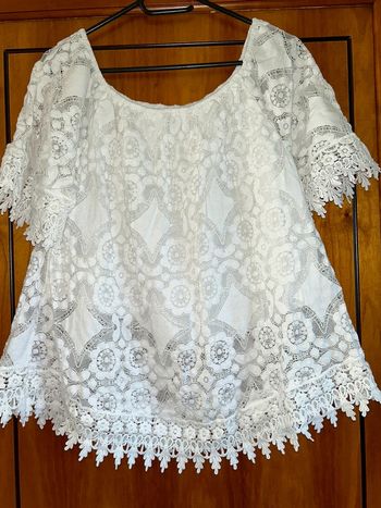 Blouse dentelle blanche Made in Italy