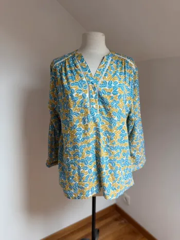 Superbe blouse neuve fluide fleurie en coton et viscose Season neuve 🌸 44 XXL