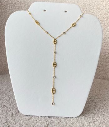 Sautoir maille marine