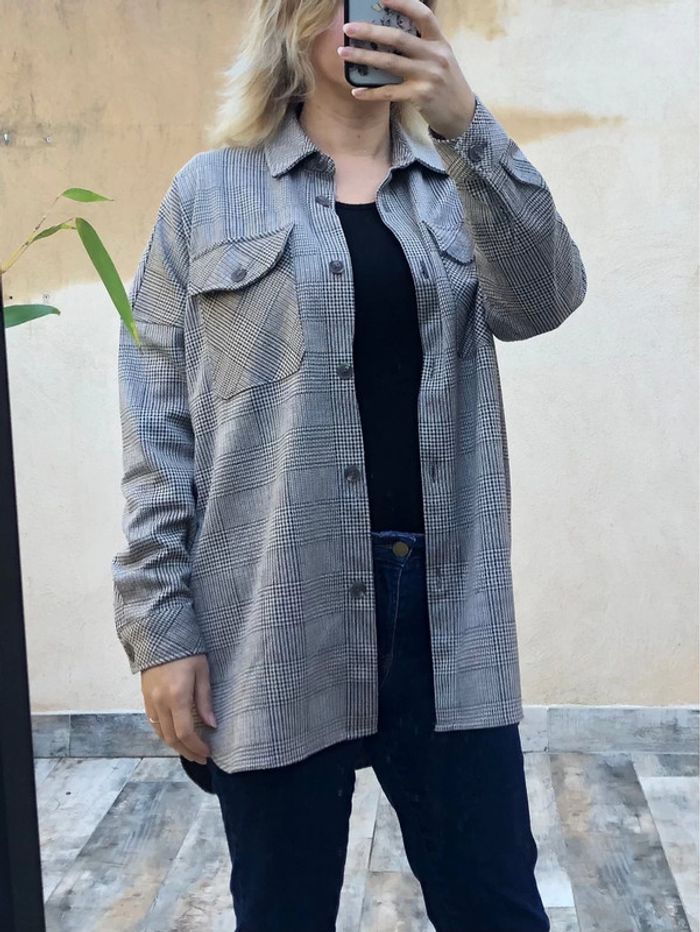 Sur chemise oversize prince de galles Stradivarius S - photo numéro 8