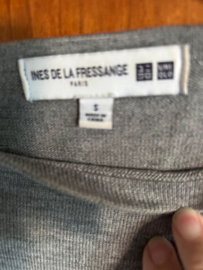 Pull ligné gris 36 Inès de la Fressange /Uniqlo - photo numéro 2
