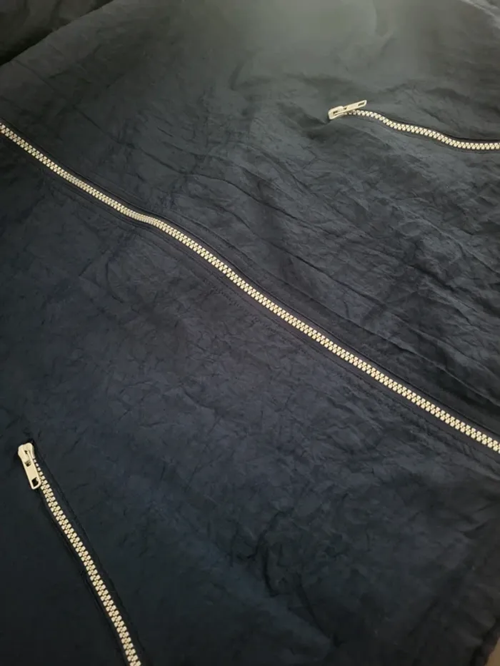 Veste / Track Jacket Reebok vintage bleue marine logo brodé 100% coton - XL - photo numéro 5