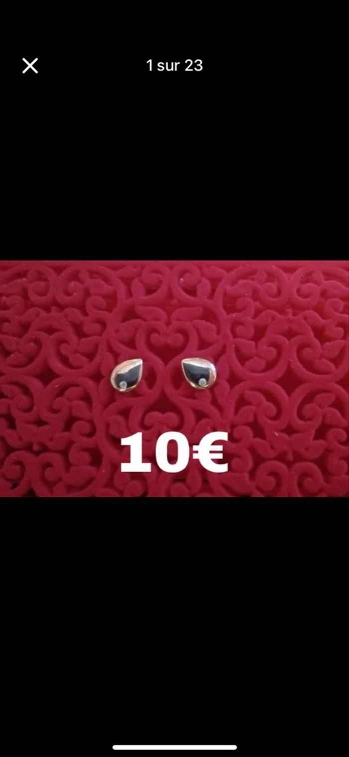 Boucle d oreille argent goutte