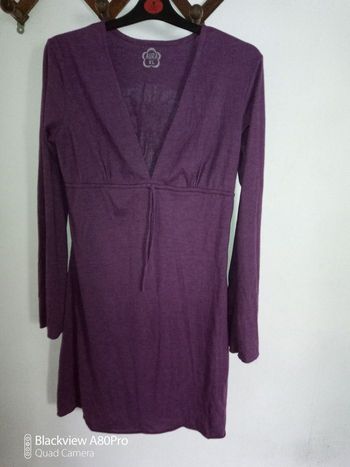 Robe violet manches longues