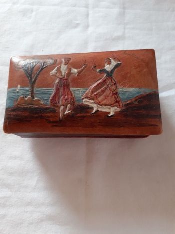 Boite à bijou vintage marron
