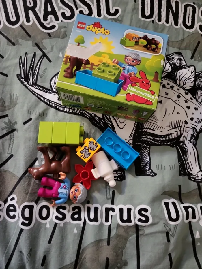 Lego duplo Fermière avec veau