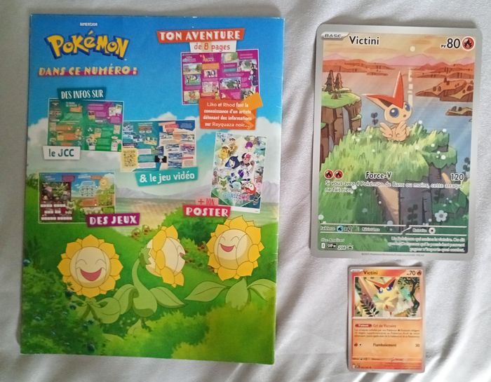 Carte pokémon Jumbo Victini 208 + 1 magazine avec 1 petit poster dedans. Fr - photo numéro 7