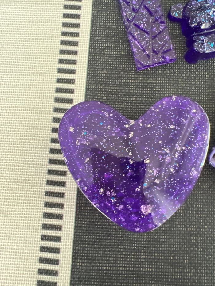 Boîte à bijoux en forme de cœur 💜 plus accessoires - photo numéro 3