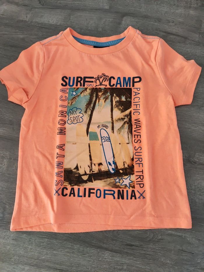 T-shirt orange fluo sergent major 4 ans