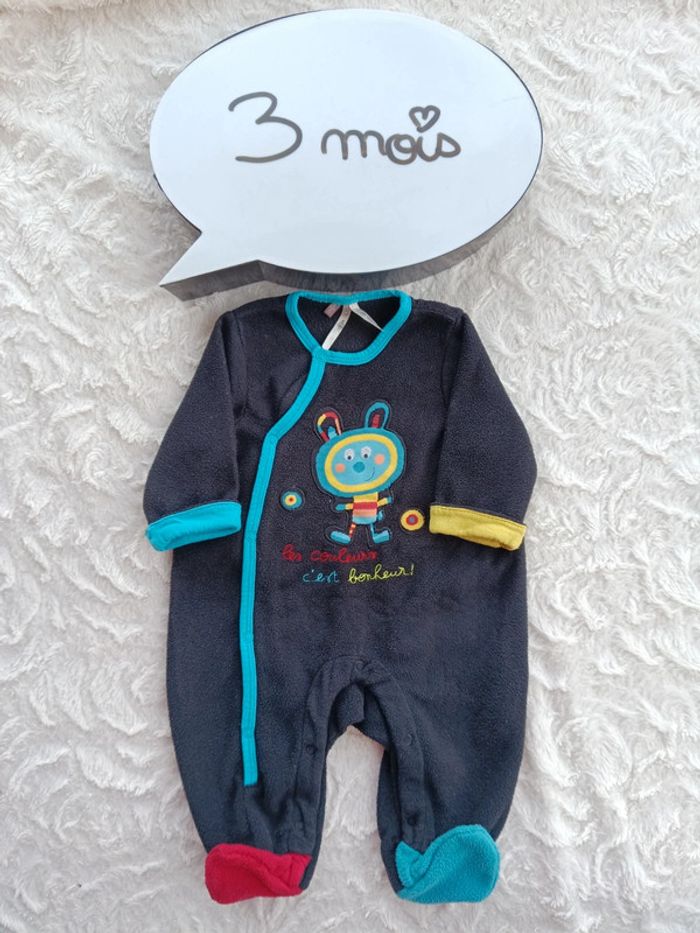 Pyjama combinaison surpyjama Garçon 3 mois les couleurs c'est bonheur Orchestra