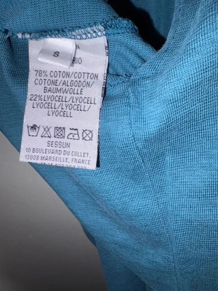Combi short femme taille S Sessùn bleu turquoise en très bon état - photo numéro 6