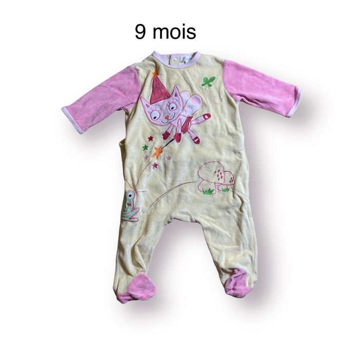 Kitchoun Pyjama Grenouillère jaune Taille 9 mois