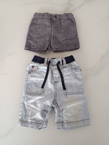 Lot de 2 shorts 12 mois 