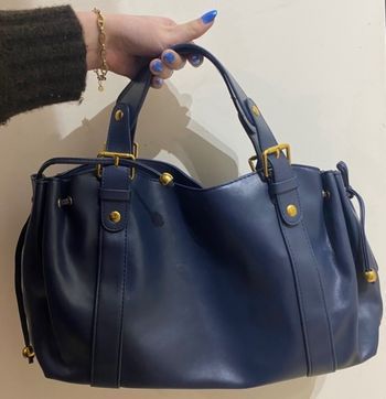 Sac cabas bleu style Gérard Darel – grand sac tendance