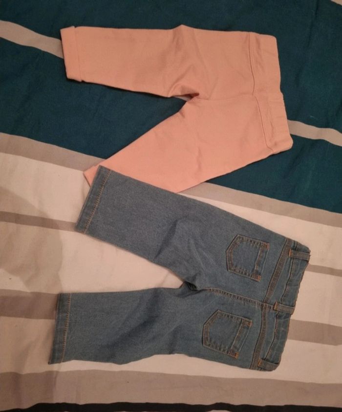 Lot de pantalons fille taille 9mois - photo numéro 2