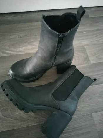 Bottines noir gris