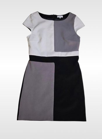 Robe Jacqueline Riu taille 42 en très bon état noir blanc gris