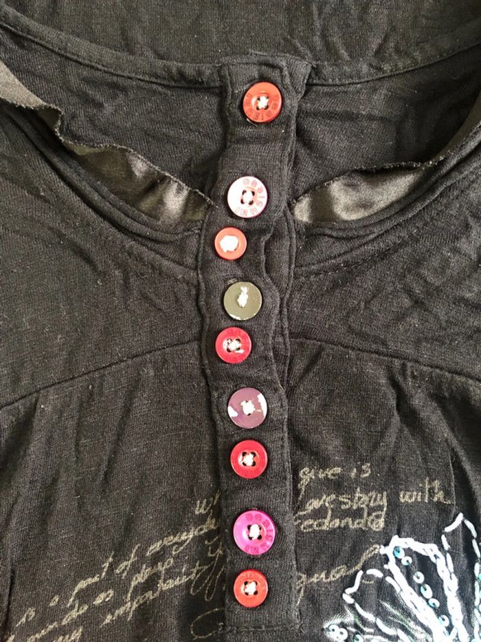 Mini robe Desigual taille S noire avec sequins - photo numéro 3