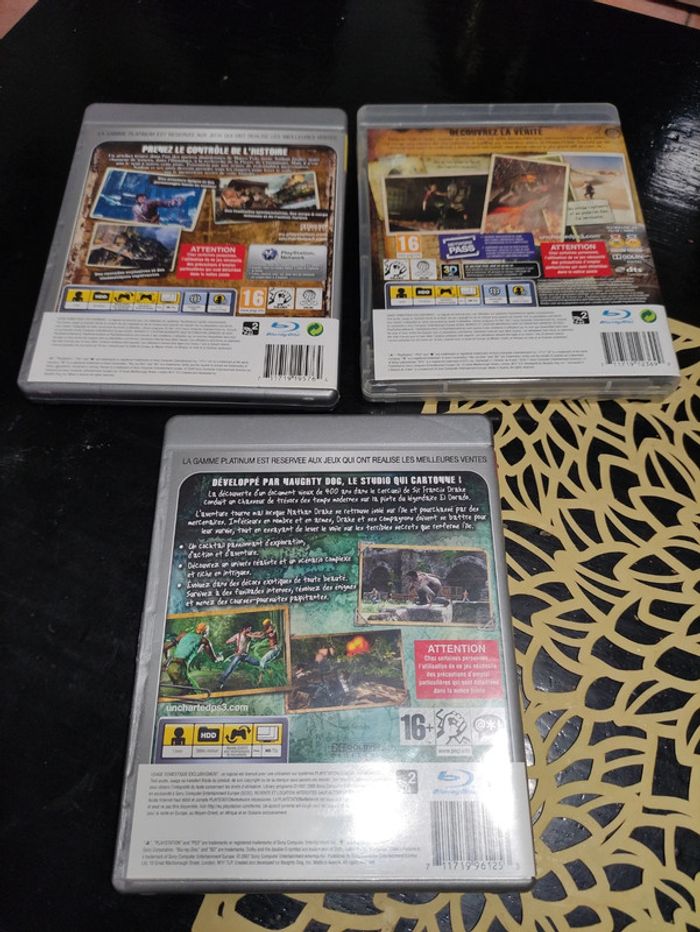 Lot de 3 jeux Playstation 3 Uncharted - photo numéro 2