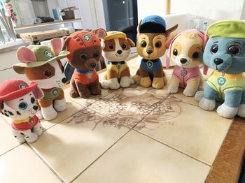 Lot de 7 peluches Pat patrouille
