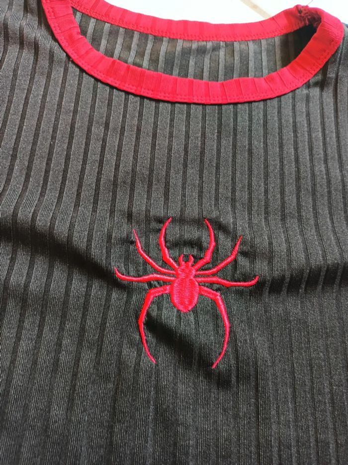 Croq top femme noir motif araignée Shein - photo numéro 9