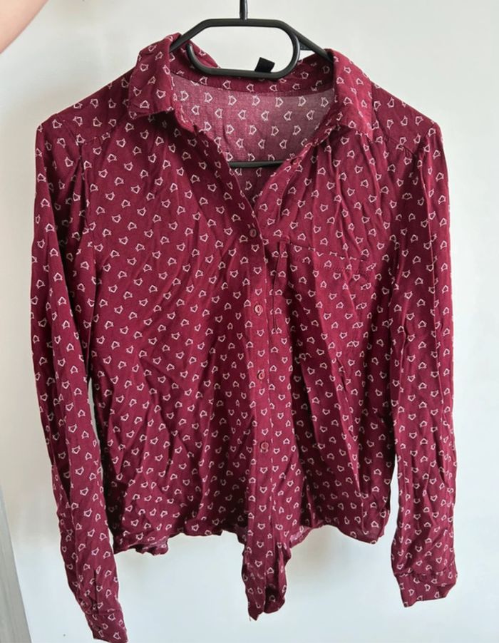 Blouse bordeaux - photo numéro 2