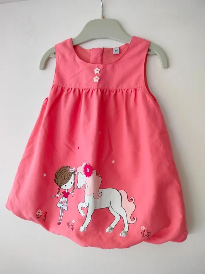 (a) robe rose fille & Licorne 🦄 6mois