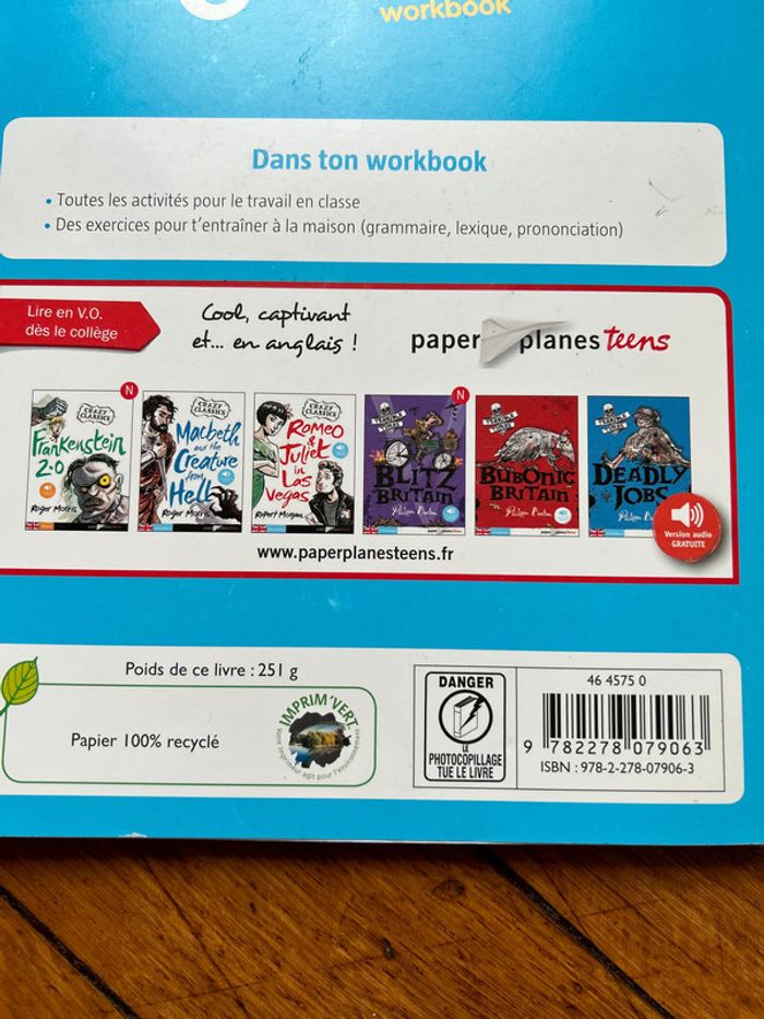 NEUF : E for English 3e - Anglais Ed.2014 - Workbook - photo numéro 3
