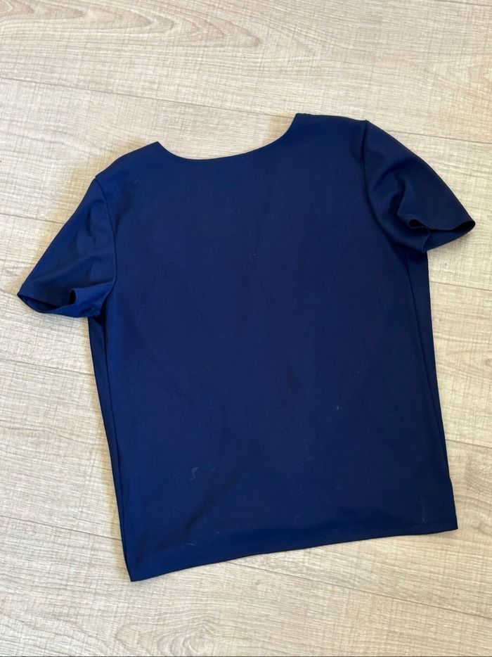 Blouse bleue marine à manches courtes Morgan taille S jamais portée - photo numéro 8