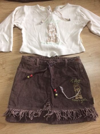 ensemble3 pieces  indien fille 24 mois