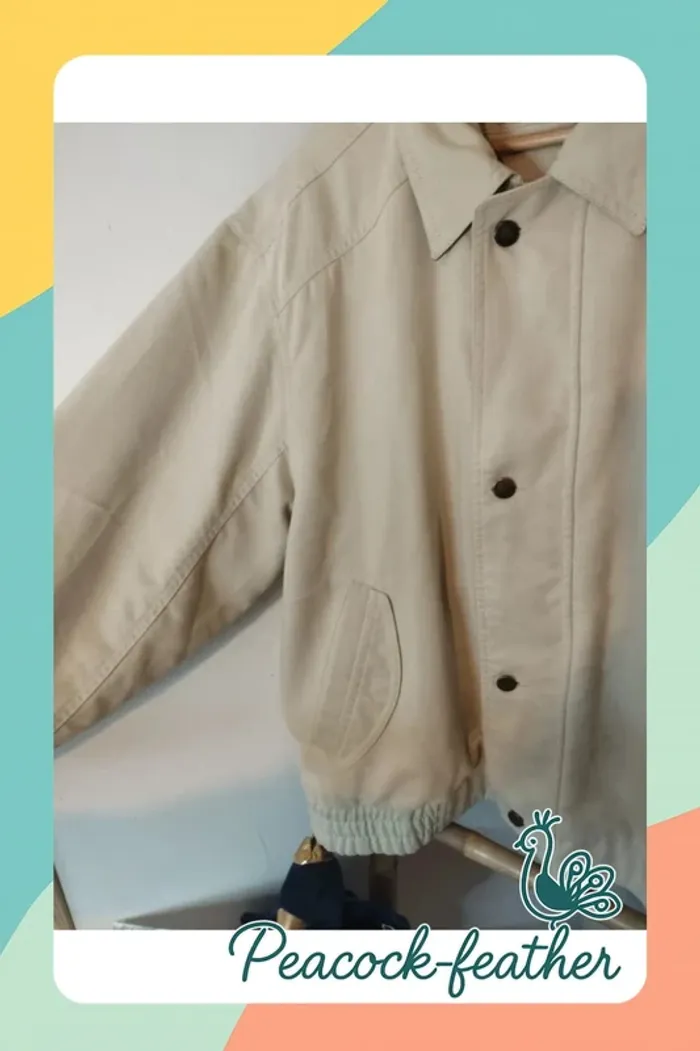 Veste daim crème 54 homme - photo numéro 2