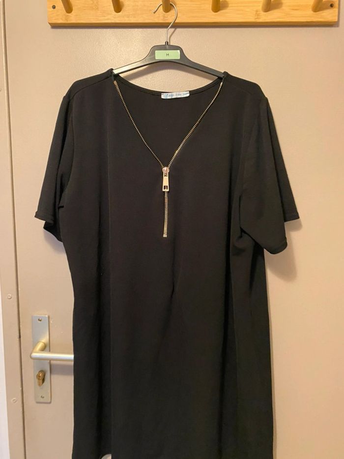 Robe, tunique, noir grande taille femme - photo numéro 2