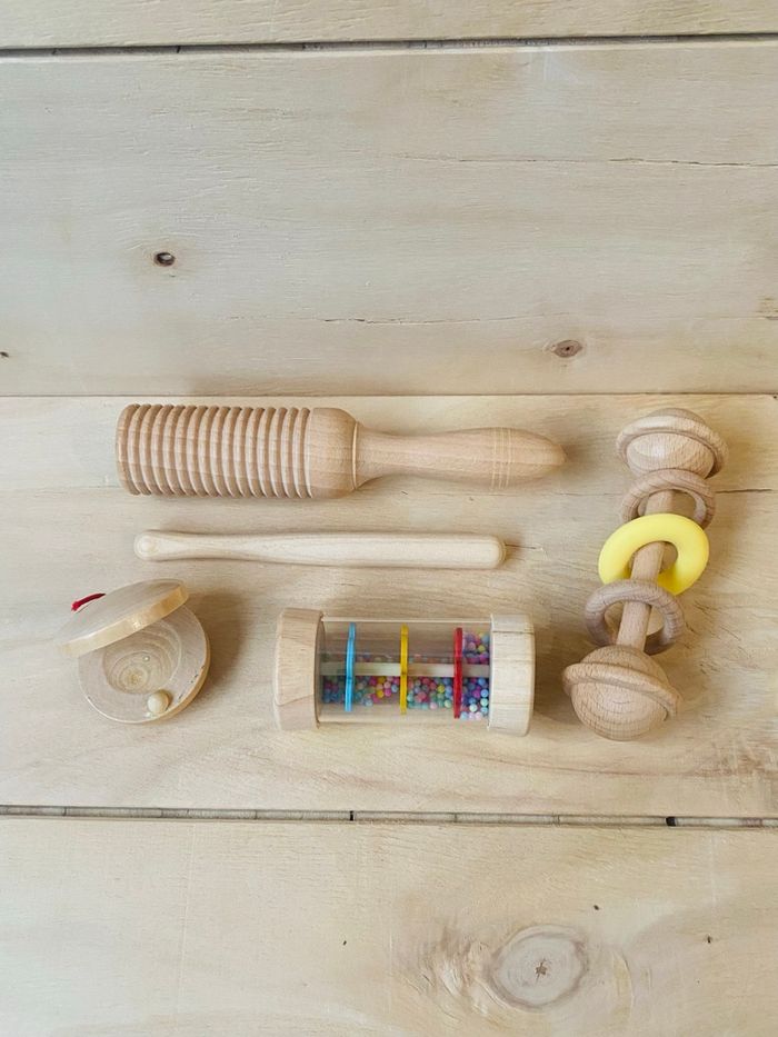 Lot de 4  instruments de musique sensoriels en bois – Montessori - photo numéro 5