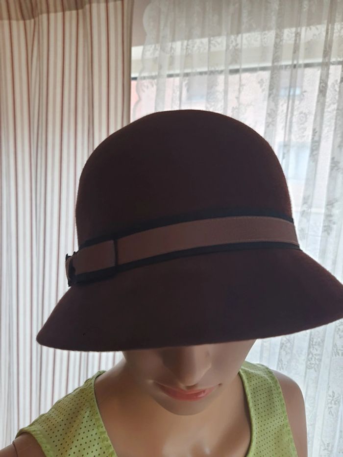 Chapeaux femme marron Veritas en laine 56cm - photo numéro 3