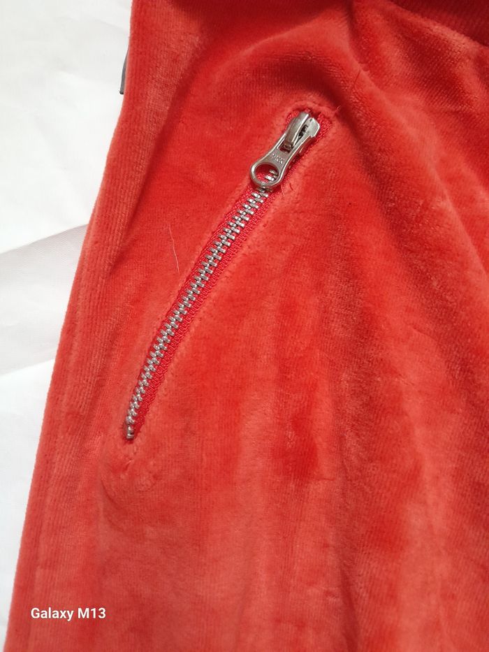 Pantalon de jogging femme rouge en velours Vue sur mer taille 38 - photo numéro 2