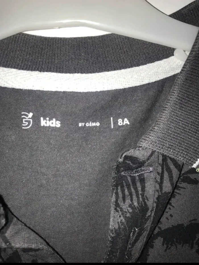 t-shirt garçon 8 ans col polo motifs palmiers gémo - photo numéro 4