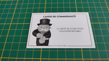 Carte caisse de communauté vente de votre stock jeu de société Monopoly parties rapides Hasbro #C25