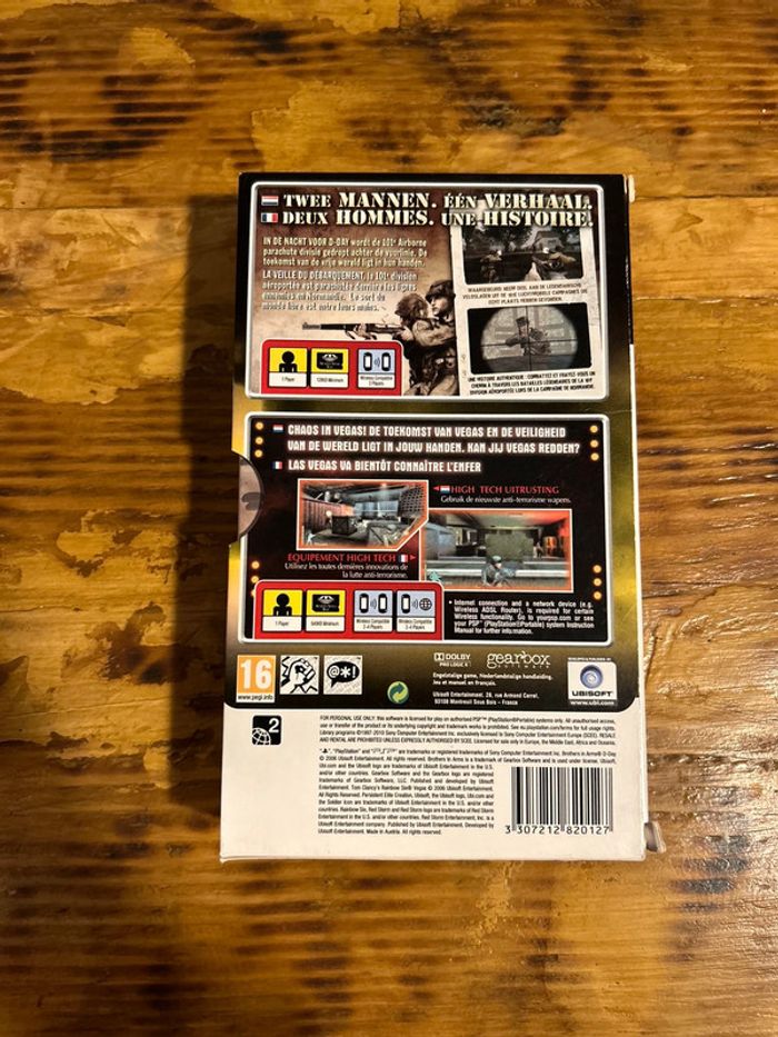 Pack 2 jeux PSP Tom Clancy’s Rainbow Six Vegas + Brothers in Arms D-Day – Très bon état - photo numéro 6