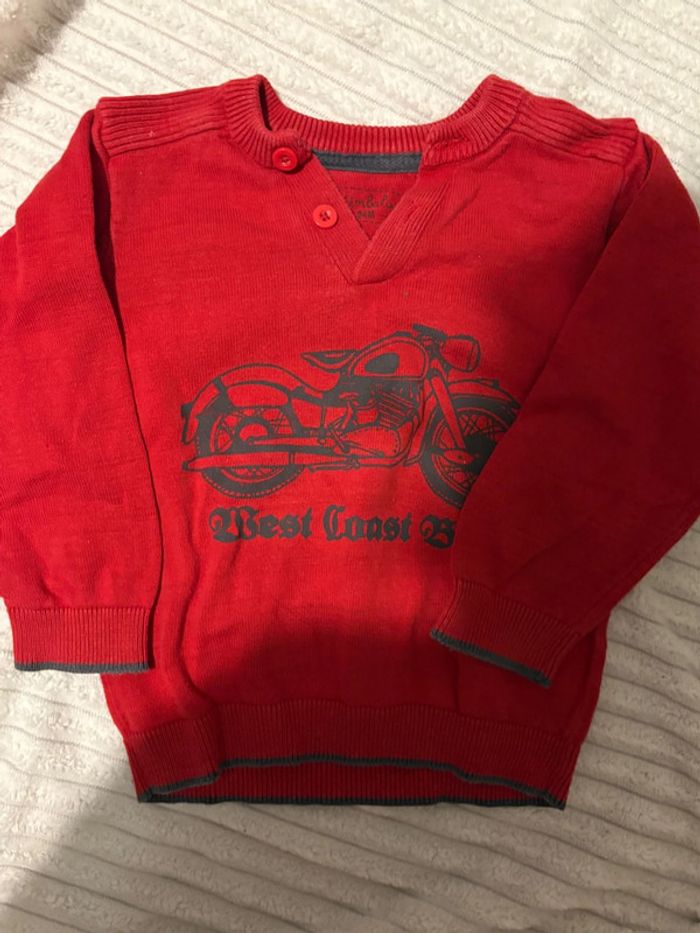 Pull moto bébé