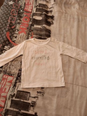 Tee shirt blanc message