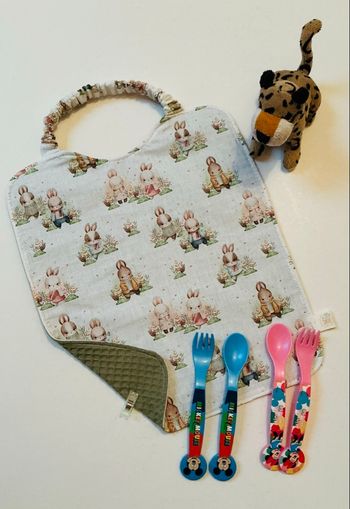 Bavoir élastique 36X30 lapinou