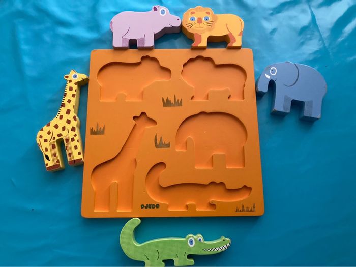 Puzzle encastrement les animaux de la jungle - photo numéro 2