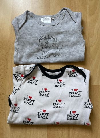 lot 2 body garçon 9/12 mois